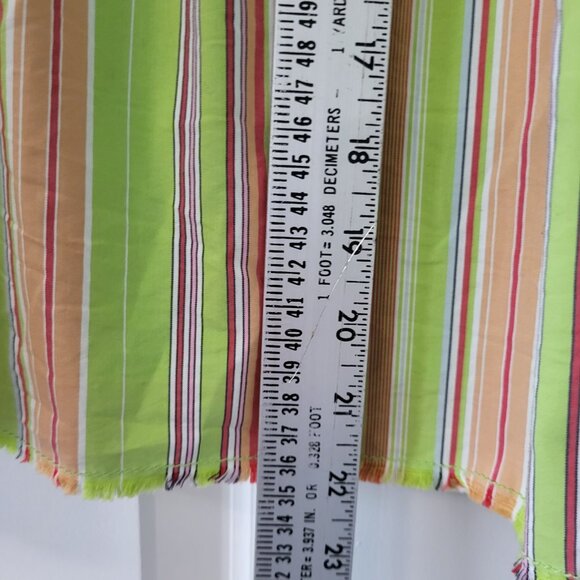 Old Navy Women's Skirt size 8, lime green w/multicolor stripes, like-new EUC - Picture 6 of 10